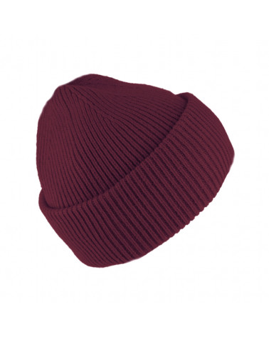 Bonnet bordeaux en maille côtelée au style urbain unisexe - Chapo & co