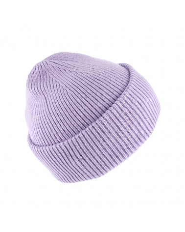 Bonnet lilas en maille côtelée au style urbain unisexe - Chapo & co