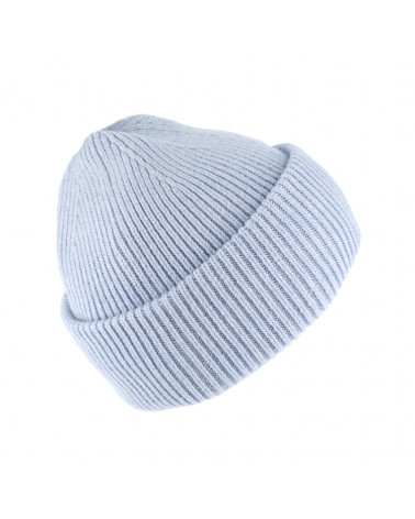 Bonnet bleu clair en maille côtelée au style urbain unisexe - Chapo & co