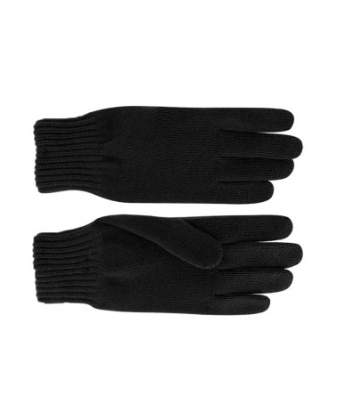Gants en tricot unisexe simple coloris noir - Chapo & co