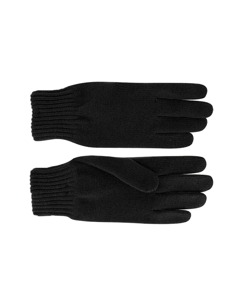 Gants en tricot unisexe simple coloris noir - Chapo & co