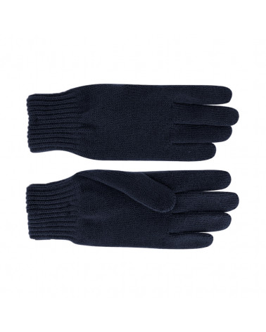 Gants en tricot unisexe simple coloris bleu marine - Chapo & co