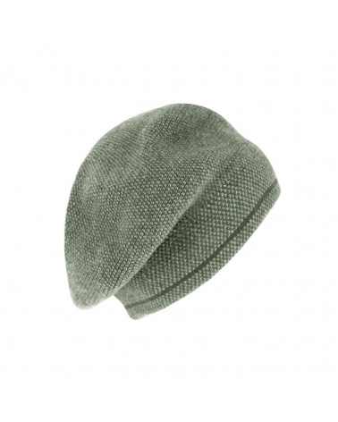 Béret long en laine mélangée vert olive – Style chic et confort pour l’hiver