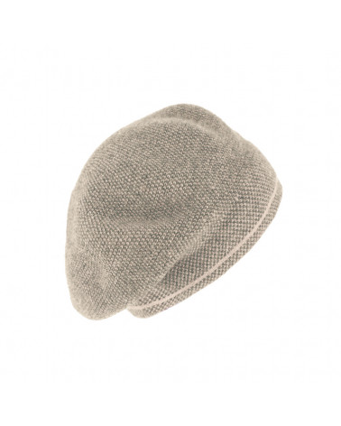 Béret long en laine mélangée beige – Style chic et confort pour l’hiver