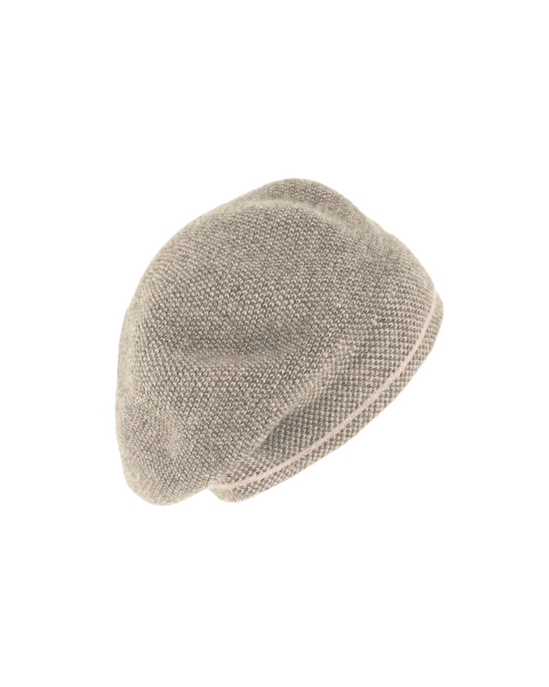 Béret long en laine mélangée beige – Style chic et confort pour l’hiver
