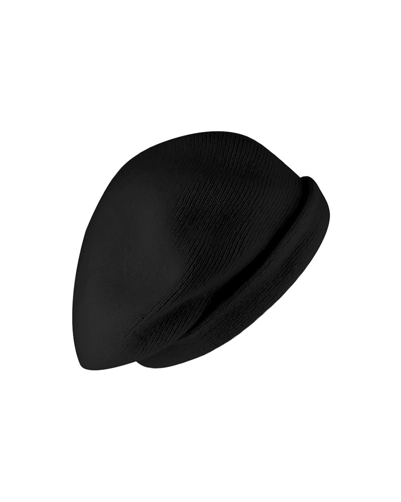 Béret tricoté type Basque en laine coloris noir – Chic et confortable pour l’hiver