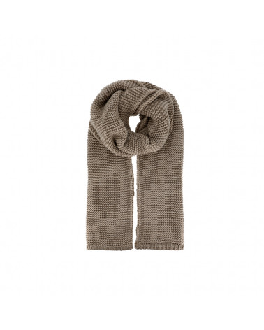 Echarpe classique tricotée unie coloris Taupe - Chapo & Co
