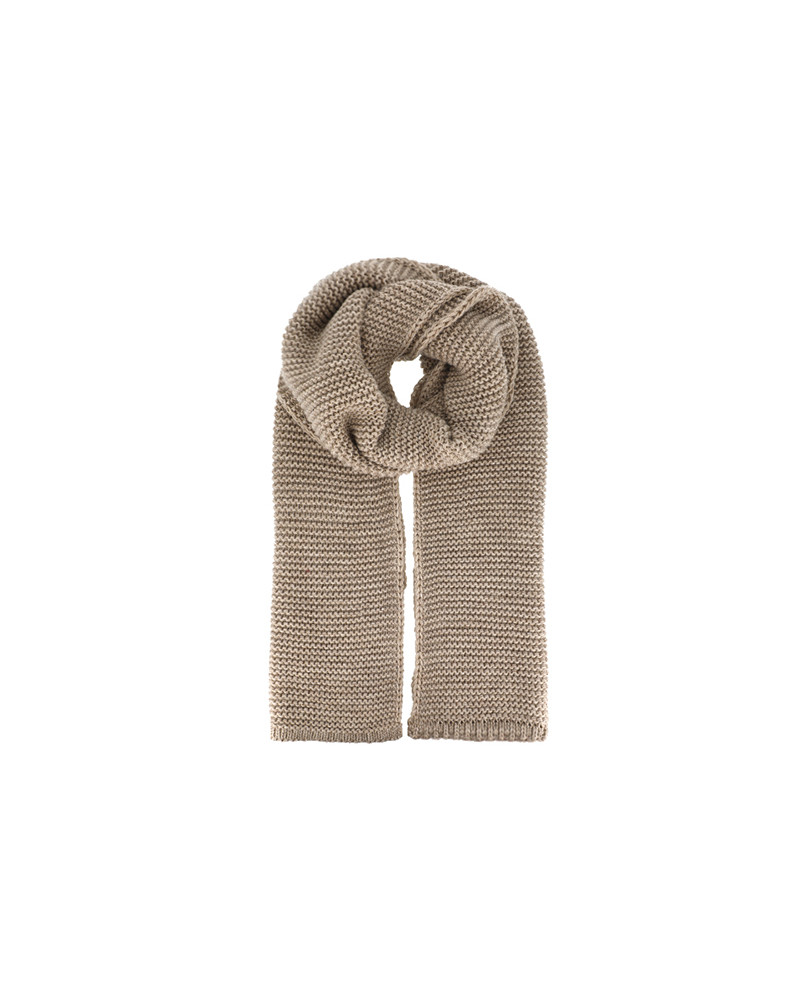 Echarpe classique tricotée unie coloris Beige - Chapo & Co