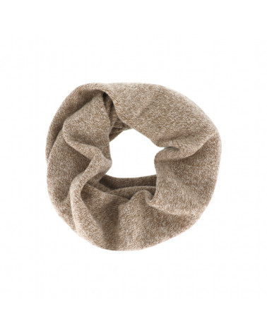 Tour de cou snood ou loop en laine chiné beige - Chapo & Co