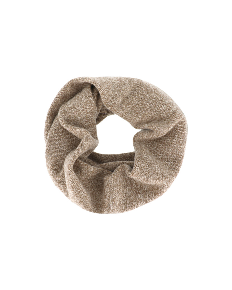 Tour de cou snood ou loop en laine chiné beige - Chapo & Co Tour de cou snood ou loop en laine chiné beige - Chapo & Co