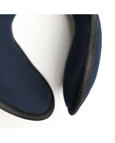 Cache-oreilles de sport en polaire coloris uni bleu marine