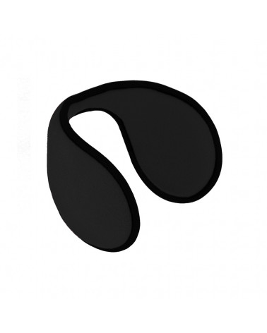 Cache-oreilles de sport en polaire coloris uni noir
