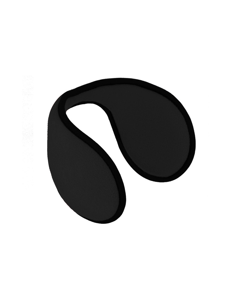 Cache-oreilles de sport en polaire coloris uni noir
