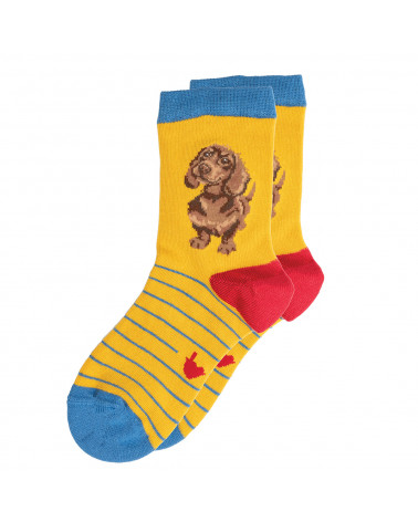 Chaussettes enfant Wrendale par Hannah Dale motif chien - Fibre de bambou T27/31