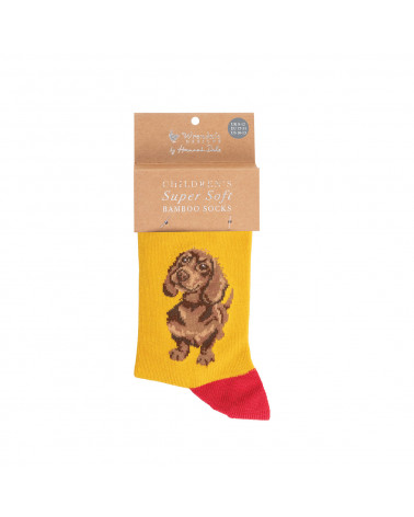 Chaussettes enfant Wrendale par Hannah Dale motif chien - Fibre de bambou T27/31