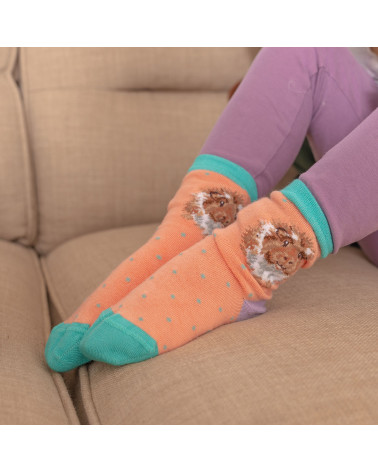 Chaussettes enfant Wrendale par Hannah Dale motif chat - Fibre de bambou T27/31