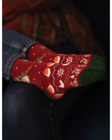 Chaussettes enfant Wrendale par Hannah Dale motif Noël - Fibre de bambou T27/31