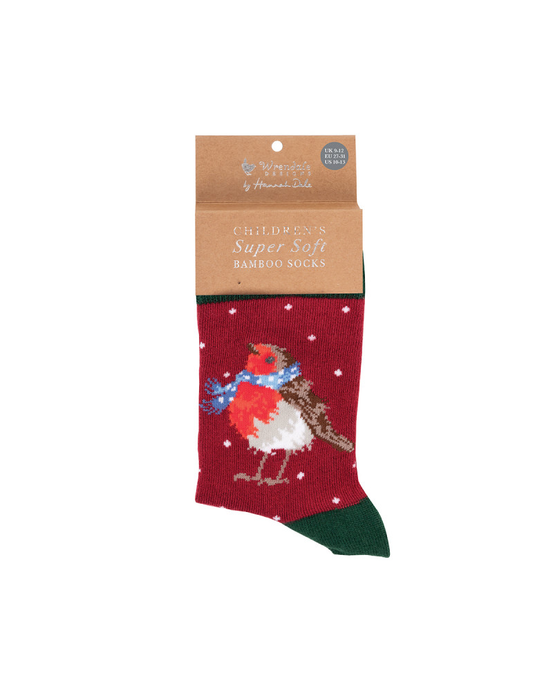 Chaussettes enfant Wrendale par Hannah Dale motif Noël - Fibre de bambou T27/31
