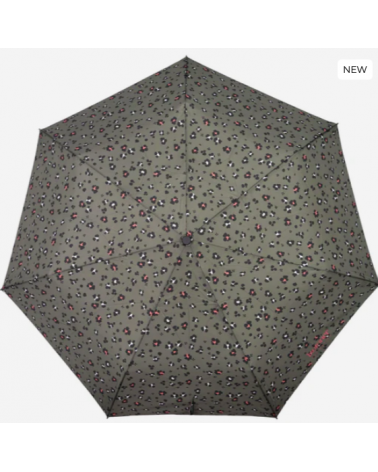 Parapluie Isotoner 3 sections X-Tra sec motif Léopard Kaki - Chapo & Co