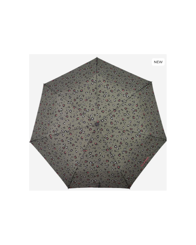Parapluie Isotoner 3 sections X-Tra sec motif Léopard Kaki - Chapo & Co