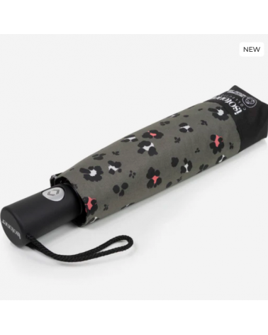 Parapluie Isotoner 3 sections X-Tra sec motif Léopard Kaki - Chapo & Co