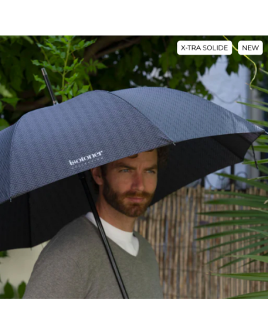 Parapluie homme à motif monogramme Isotoner xtra-solide