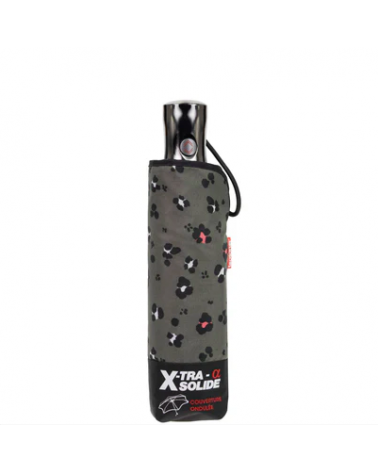 Parapluie Alpha xtra-solide Isotoner motif Léopard Kaki - Chapo & Co