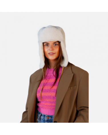 Chapka Barts Bomber femme crème – fausse fourrure douce lucerne