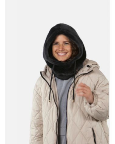 Capuche femme crème Barts Amsterdam – Douce fausse fourrure et doublure polaire