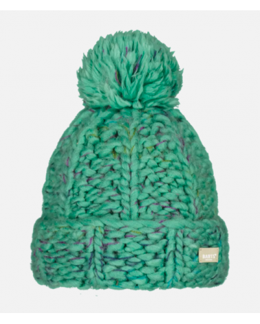 Bonnet femme Barts vert – Gros tricot fait main en fil recyclé