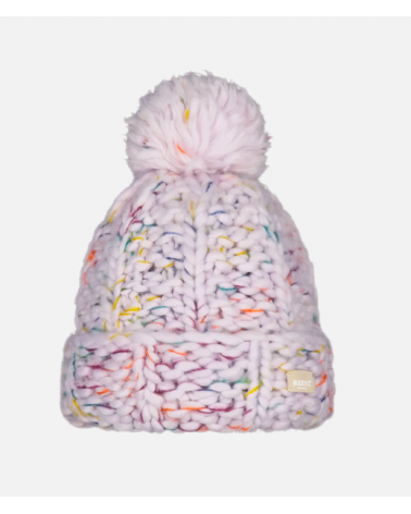 Bonnet femme Barts lilac – Gros tricot fait main en fil recyclé
