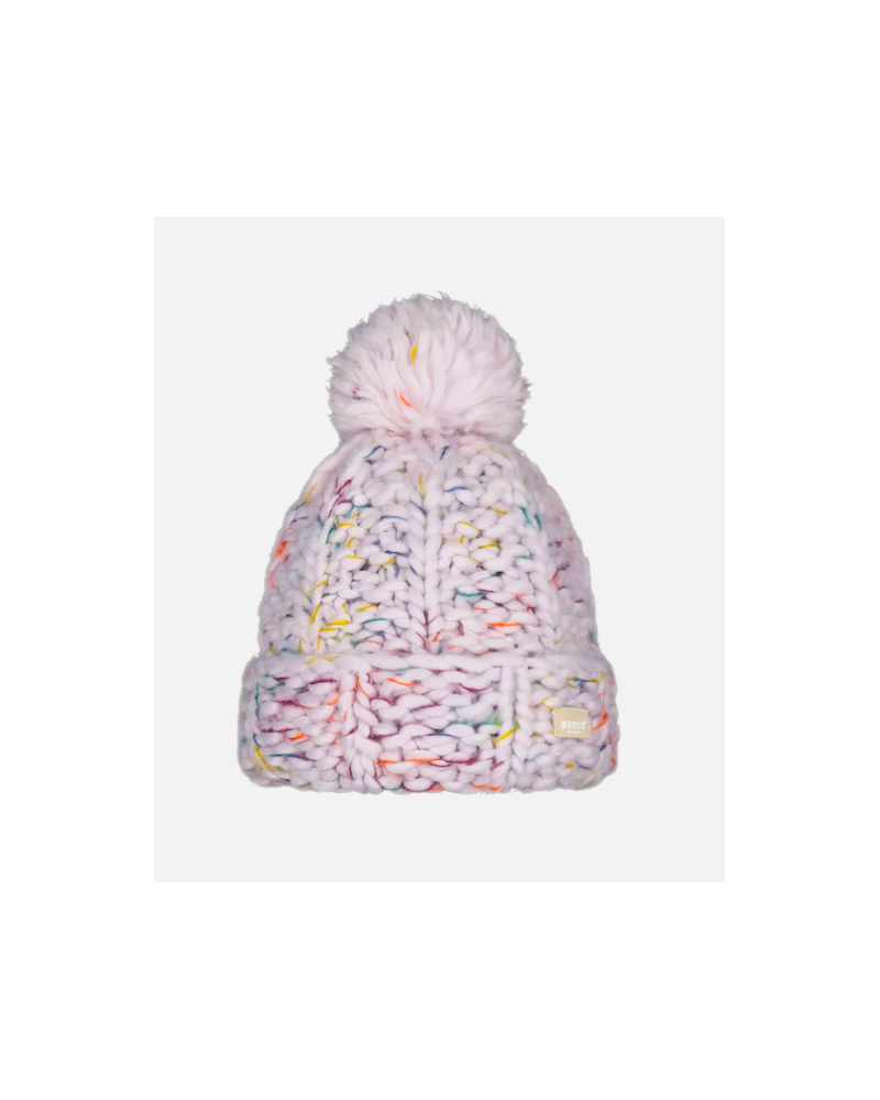 Bonnet femme Barts lilac – Gros tricot fait main en fil recyclé
