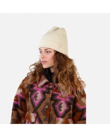 Bonnet femme Barts laine – Maille élégante coloris crème en fibres recyclées