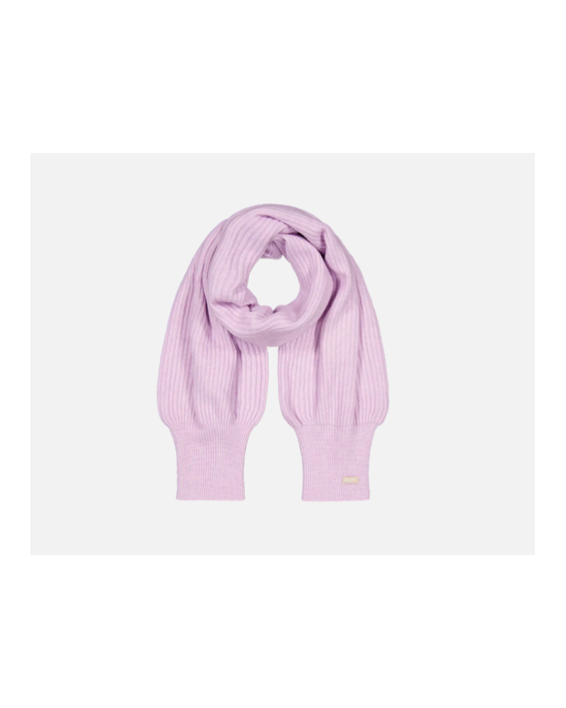 Écharpe Barts mauve – Maille côtelée subtile en fibres recyclées