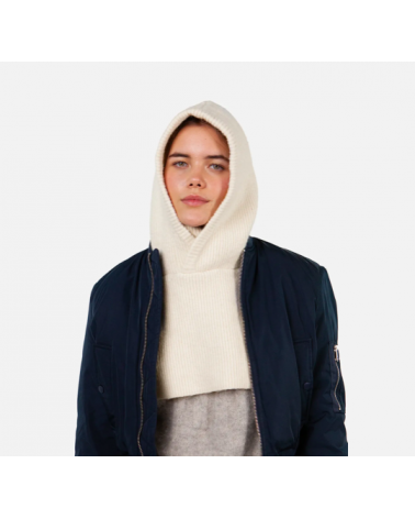 Capuche tricotée Barts coloris crème – Chaude et douce en fibres recyclées