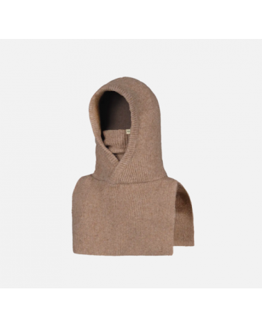 Capuche tricotée Barts coloris taupe – Chaude et douce en fibres recyclées
