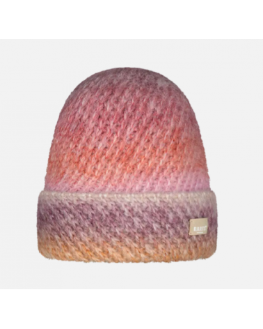 Bonnet femme Barts Turnup coloris framboise – Maille unique en fibres recyclées