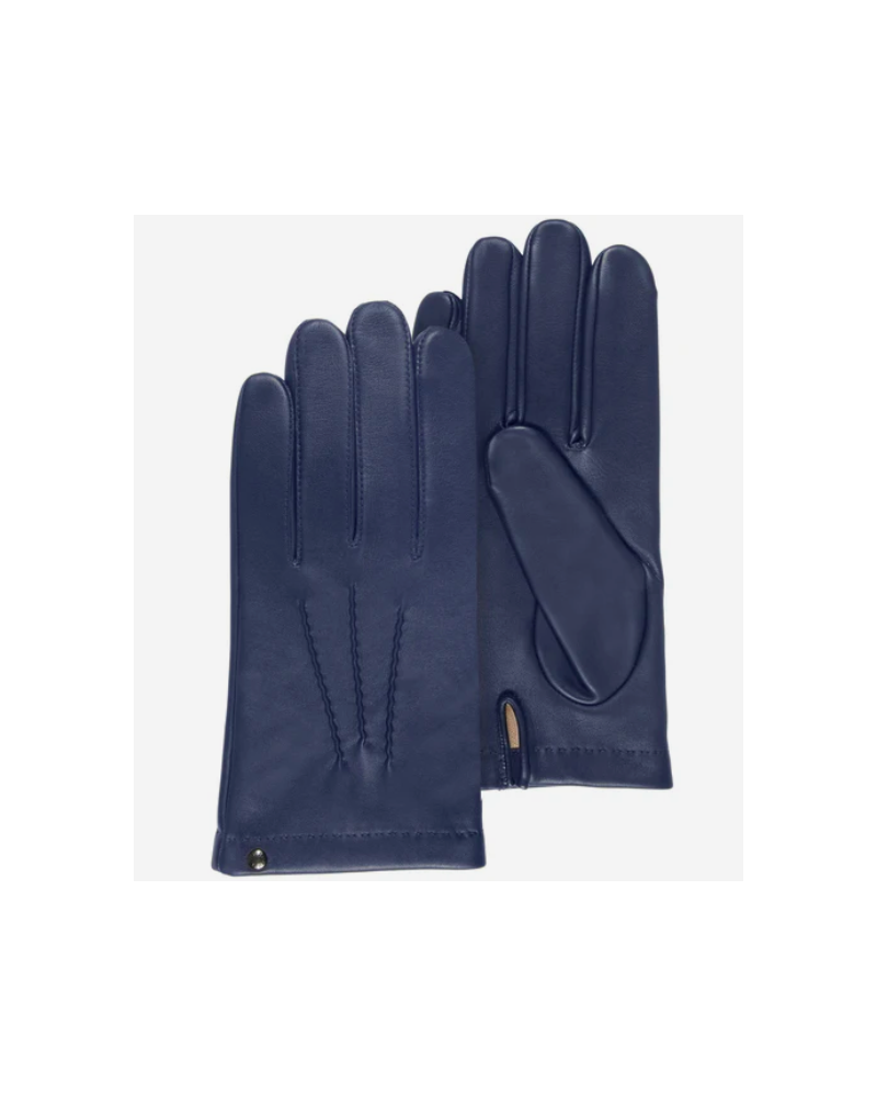 Gants homme en cuir d’agneau pleine fleur doublés soie – Isotoner