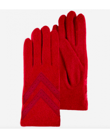 Gants tactiles en laine pour femme coloris Rouge - Isotoner
