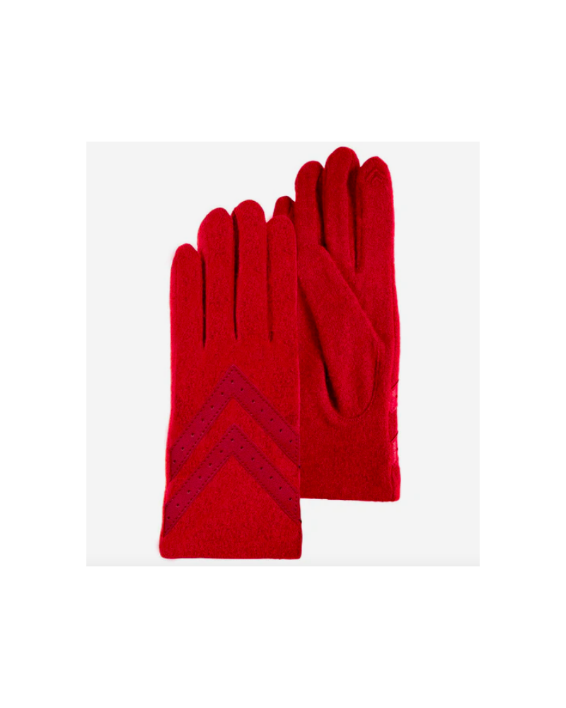 Gants tactiles en laine pour femme coloris Rouge - Isotoner