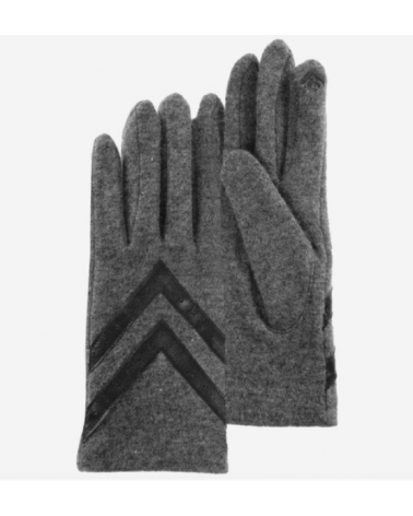 Gants tactiles en laine pour femme coloris gris chiné - Isotoner