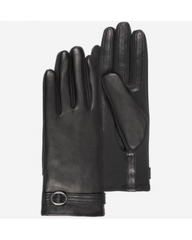 Gants femme en cuir de mouton pleine fleur SmarTouch coloris noir – Isotoner