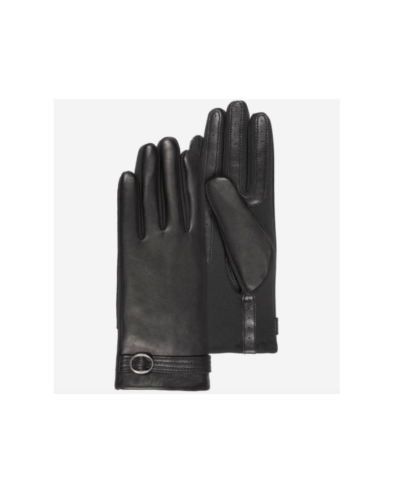 Gants femme en cuir de mouton pleine fleur SmarTouch coloris noir – Isotoner Gants femme en cuir de mouton pleine fleur SmarTouch coloris noir – Isotoner