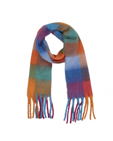 Écharpe plaid multicolore femme en polyester doux – Chapo & Co Écharpe plaid multicolore femme en polyester doux – Chapo & Co