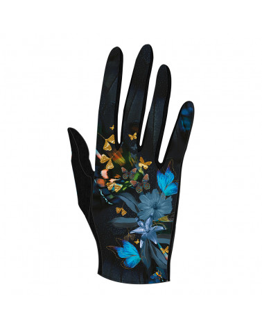 Gants tactiles en laine made in France modèle Cosmos bleu - FST Brokante