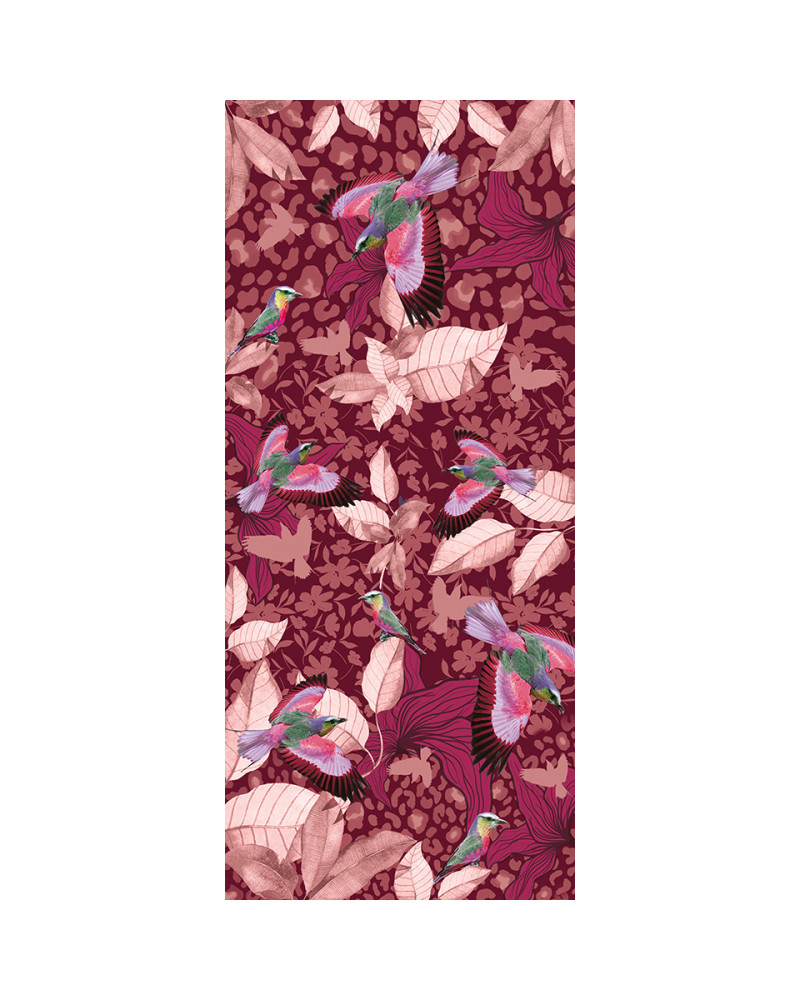 Echarpe en laine made in France modèle Laurier Rose - FST Brokante Echarpe en laine made in France modèle Laurier Rose - FST Brokante