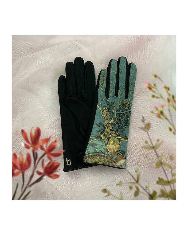 Gants tactiles en laine made in France modèle Eveil - FST Brokante