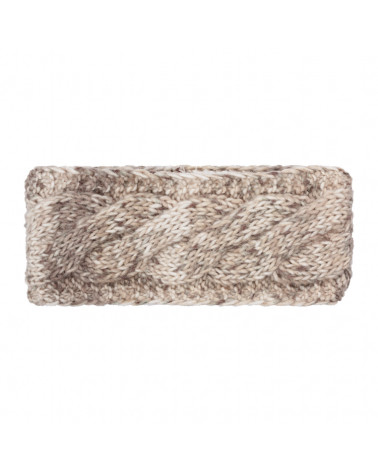 Bandeau large pour l'hiver en tricot torsadé coloris beige