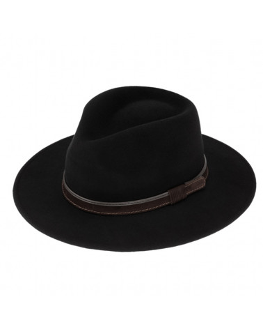 Chapeau forme Traveller en feutre de laine waterproof coloris Noir