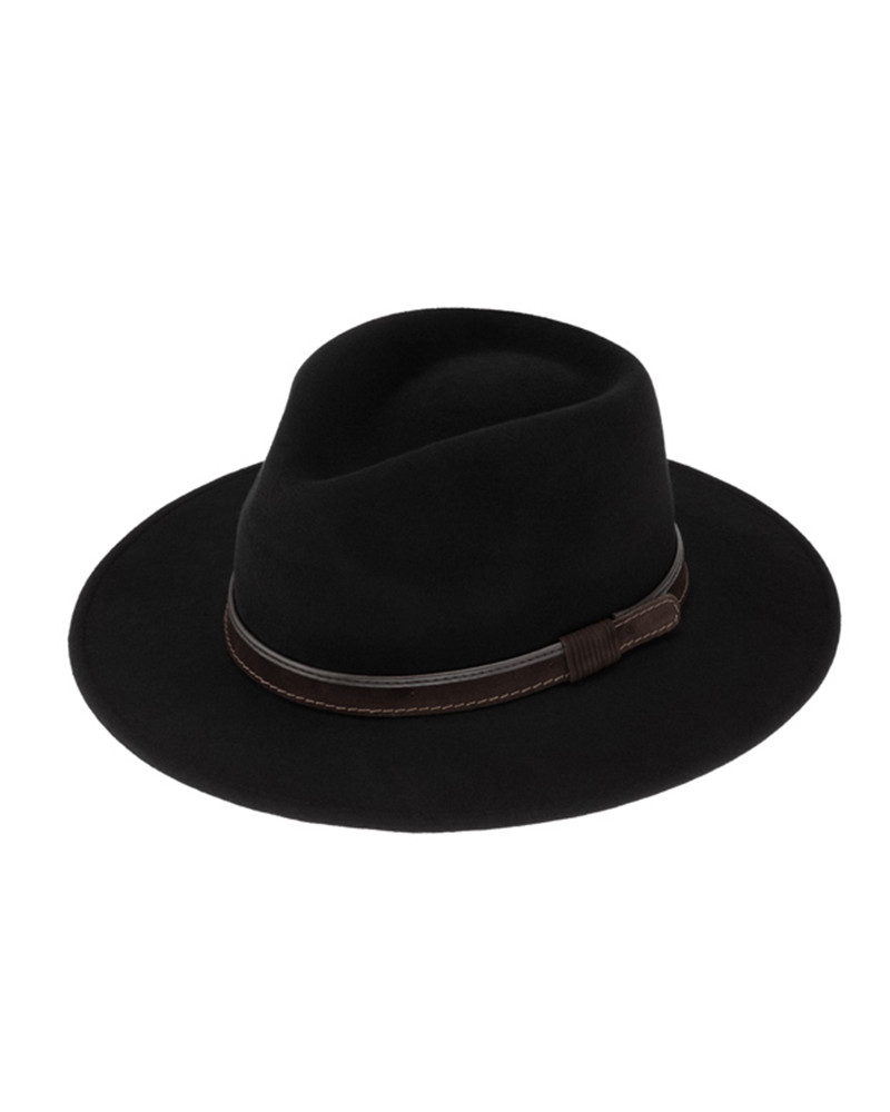 Chapeau forme Traveller en feutre de laine waterproof coloris Noir